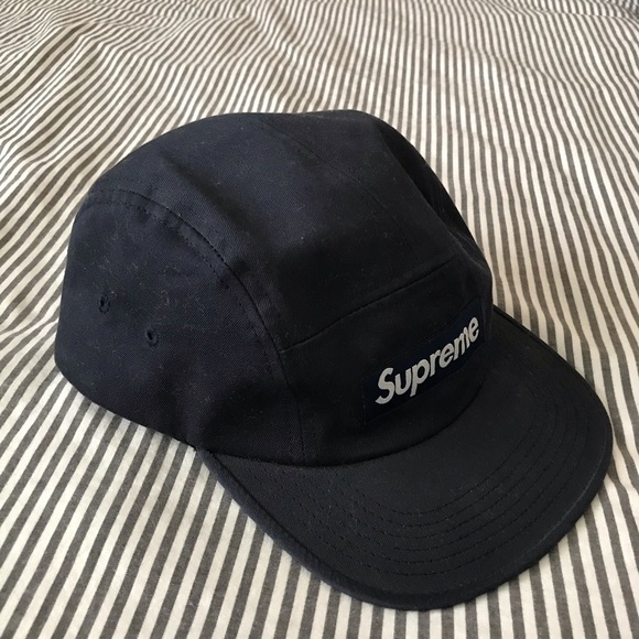 Supreme Accessories - SS 2013 Supreme Camp Cap With Croc Strap in Navy